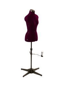 Adjustable Dressmakers Dummy in Wine Fabric with Hem Marker, Dress Form Sizes 10 to 22, Pin, Measure, Fit and Display your Clothes on this Tailors Dummy Sewing Online 02381--WINE