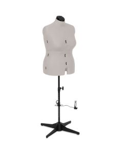 Adjustable Dressmakers Dummy in Grey Fabric with Hem Marker, Dress Form Size 18 to 24, Pin, Measure, Fit and Display your Clothes on this Tailors Dummy Sewing Online SW153-GREY