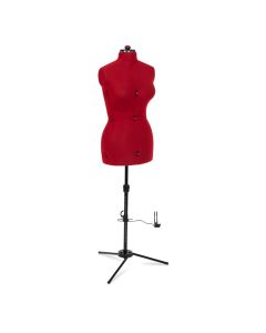 Adjustable Dressmakers Dummy Supafit in Red Fabric with Hem Marker, Dress Form Sizes 6 to 22, Pin, Measure, Fit and Display your Clothes on this Tailors Dummy Sewing Online FG01-1-4-