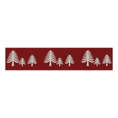 Berisfords 15mm Red Festive Forest Ribbon (4m spool) Berisfords Ribbon C1392415-1