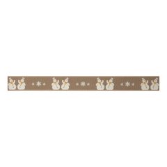 Berisfords 15mm Oatmeal Snowman Ribbon (4m spool) Berisfords Ribbon C1430015-4