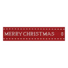 Berisfords 15mm Red Christmas Wishes Ribbon (3m spool) Berisfords Ribbon C4359115-1