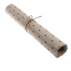 Red Heart Print Natural Fabric Pack of 3 Rolls