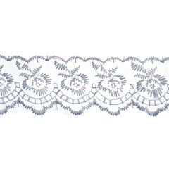 Embroidered Lace: 27.4m X 50mm :: Slate Grey Essential Trimmings ET430-GRY