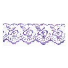 Embroidered Lace: 27.4m X 50mm :: Lilac Essential Trimmings ET430-LIL