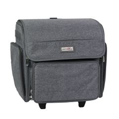 Everything Mary Craft Trolley Bag, Grey Deluxe - Craft Organiser on Wheels for Sewing, Scrapbooking, Paper Craft, and Art - Storage Case for Supplies and Accessories - EVM12792-2