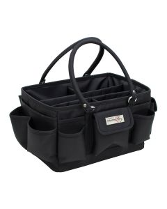 Craft Organiser Bag Black, Collapsible Caddy and Tote with Compartments for Sewing, Scrapbooking, Paper Craft and Art Everything Mary EVM9152-18