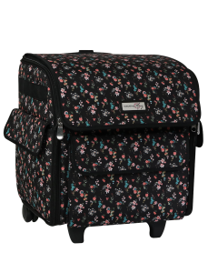 Overlocker Sewing Machine Trolley Bag on Wheels Multicolour Floral, Overlocker Storage Case for Janome, Brother, Singer and Most Overlocker Machines Everything Mary EVM12811-1