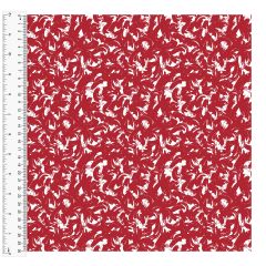 Cotton Craft Fabric 110cm wide x 1m Basics Wispy, Red Sewing Online 14955-RED