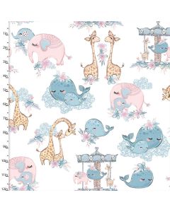 Brushed Cotton Craft Fabric 110cm wide x 1m Mommy and Me Collection - Mommy and Me