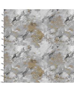 Cotton Craft Fabric 110cm wide x 1m Metallic Fusion Collection Neutral Granite Sewing Online 16557-MLT