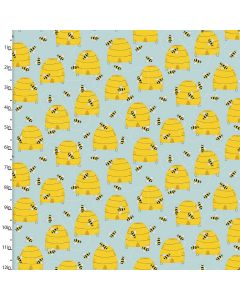 Cotton Craft Fabric 110cm wide x 1m Feed The Bees Collection-Bee Hives Sewing Online 17211-TRQ