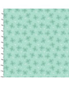 Cotton Craft Fabric 110cm wide x 1m Summer Song Collection-Mint Butterfly Sewing Online 17264-MINT