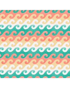 Cotton Craft Fabric 110cm wide x 1m Beach Travel Collection-Waves Sewing Online 17334-MLT