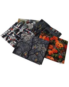 An Eerie Welcome Halloween 5 Piece Cotton Fat Quarter Bundle - Sewing Online FE0142