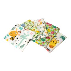 Jungle Fun Themed Pack of 5 Cotton Fat Quarters - Sewing Online FA215