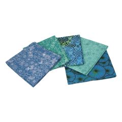 Inky Blue Themed Pack of 5 Cotton Fat Quarters Sewing Online FA216