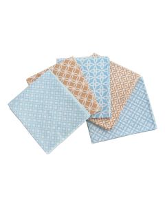 Geometric Floral Themed Pack of 5 Cotton Fat Quarters Sewing Online FA225