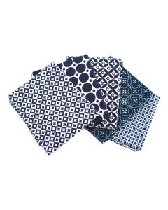 Blue & White Themed Pack of 5 Cotton Fat Quarters Sewing Online FA228