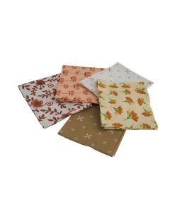 Countryside Style Cream Themed Pack of 5 Cotton Fat Quarters FA238 Sewing Online FA238