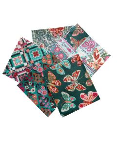 Folk Flora Design Fat Quarter Bundle-Pack of 5 Cotton Fat Quarters Sewing Online FE0135
