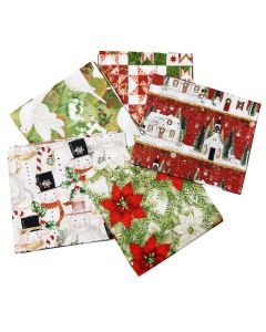 French Countryside Design Fat Quarter Bundle-Pack of 5 Cotton Fat Quarters Sewing Online FE0138