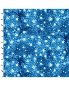 Cotton Craft Fabric 110cm wide x 1m C'est Magnifique Collection-Starry Night Sewing Online 22923-BLU
