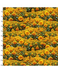 Cotton Craft Fabric 110cm wide x 1m C'est Magnifique Collection-Fields Of Gold Sewing Online 22924-YLW