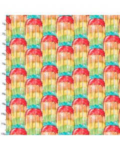 Cotton Craft Fabric 110cm wide x 1m Sweet Summertime Collection-Rainbow Pop Sewing Online 22951-MLT