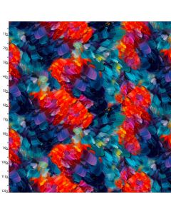 Cotton Craft Fabric 110cm wide x 1m Hummingbird Bouquet Collection-Flutter Texture Sewing Online 22959-MLT