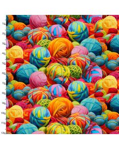 Cotton Craft Fabric 110cm wide x 1m Purrfectly Playful Collection-Kaleidoscope Knit Sewing Online 22964-MLT