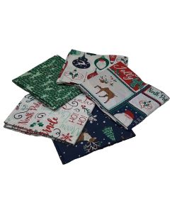Believe Christmas Fat Quarter Bundle-Pack of 5 Cotton Fat Quarters Sewing Online FE0121