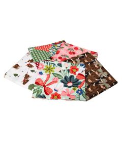 Highland Hazel Design Fat Quarter Bundle -Pack of 5 Cotton Fat Quarters Sewing Online FE0150