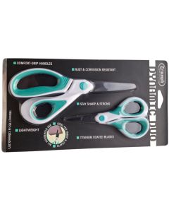 Dynamic Duo 2 Piece Fabric and Craft Scissor Set - Green