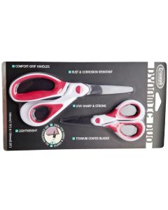 Dynamic Duo 2 Piece Fabric and Craft Scissor Set - Pink