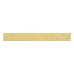 Bowtique R14115/640, Yellow Polka Dot Satin Ribbon, 5m x 15mm, Spots