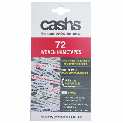 Cash's Woven Personalised Name Tapes :: 72 Pack Cash's CASH72
