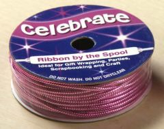 Celebrate RA12002/17 Orchid Lurex Cord, 8m x 1.6mm Celebrate Ribbon RA12002-17