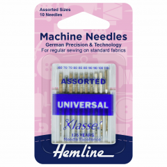 Machine Needles: Universal: Assorted: Pack of 10 Hemline H100-993
