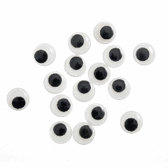 Toy Eyes: Googly: Glue-On: 7mm: Black: 30 Pack Trimits CB016