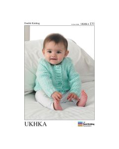 UKHKA Cardigans Pattern Double Knitting, Prem-12 Months, 31-51cm UK Home Knitting Association UKHKA-131