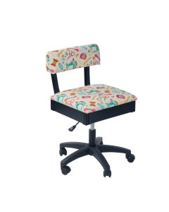 Hydraulic Sewing Chair White with Multi Notions Design - HT2017