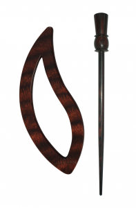 Symfonie Wood Rose Shawl Pins With Stick :: Carina Knitpro KP20832
