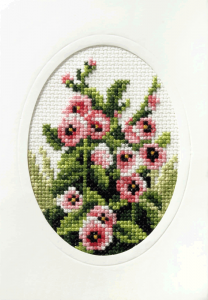 Cross Stitch Card Hollyhock Orchidea ORC-6097