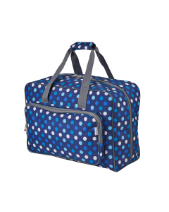 Sewing Machine Bag Navy Polka Dot | 46 x 33 x 20cm | Carry Bag for Janome, Brother, Singer, Bernina and Most Sewing Machines Sew Stylish PT660-NAVY-POLKA