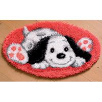 Latch Hook Shaped Rug: Puppy Vervaco PN-0143941