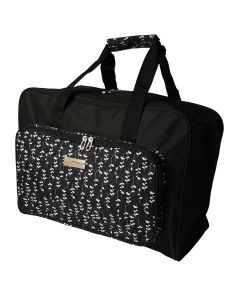 Sewing Machine Bag Black Sprig | 46 x 33 x 20cm | Carry Bag for Janome, Brother, Singer, Bernina and Most Sewing Machines Sew Stylish PT660-BLK-SPRIG