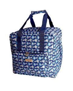 Large Overlocker Bag Navy Daisy | 38 x 36 x 33cm | Carry Bag for Janome, Brother, Singer, Bernina and Most Overlockers Sew Stylish PT650-NAVY-DAISY