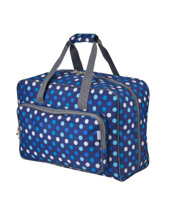 Sewing Machine Bag Navy Polka Dot | 46 x 33 x 20cm | Carry Bag for Janome, Brother, Singer, Bernina and Most Sewing Machines Sew Stylish PT660-NAVY-POLKA