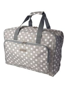 Sewing Machine Bag Grey Polka Dot | 46 x 33 x 20cm | Carry Bag for Janome, Brother, Singer, Bernina and Most Sewing Machines Sew Stylish PT660-GREY-POLKA